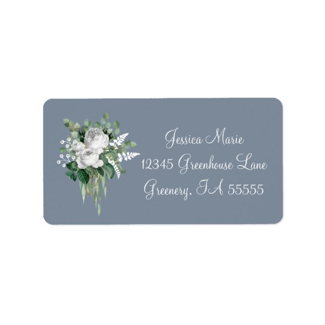 Skript för botanisk Elegant Adressetikett (Framsidan)