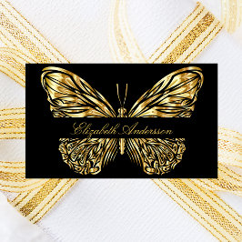 Skript för Butterfly Black guld QR-elegant Rektangulärt Klistermärke