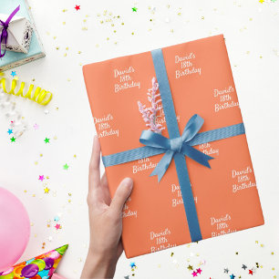 Skript för Coral orange namn Presentpapper