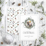 Skript för Dusty Winter Wansen God jul Photo H Julkort<br><div class="desc">Vilket bättre sätt att sprida helgdag gladare än med vårt Dusty Winter Watercolor Wandeans God jul Photo Helgdag Card? Det här vackra kortet har en modern, grön andedräkt som är försedd med eukalyptus och botaniskt grönt inslag på vintern, som omger ditt foto. "Merry" i ord är elegant skrivet i ett...</div>