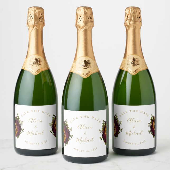 Skript för elegant av Rustic blommigt bröllop spar (Flaskor)
