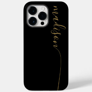 Skript för elegant Monogram Black Guld