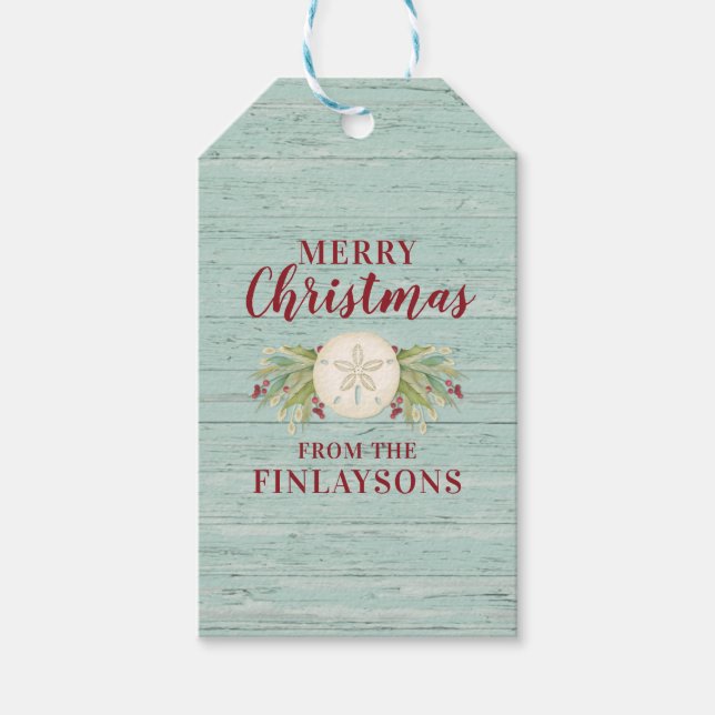 Skript för Eleganten Kustjulland i dollar Presentetikett (Framsidan)