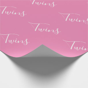 Skript för flicka Rosa Twin Girls  Presentpapper