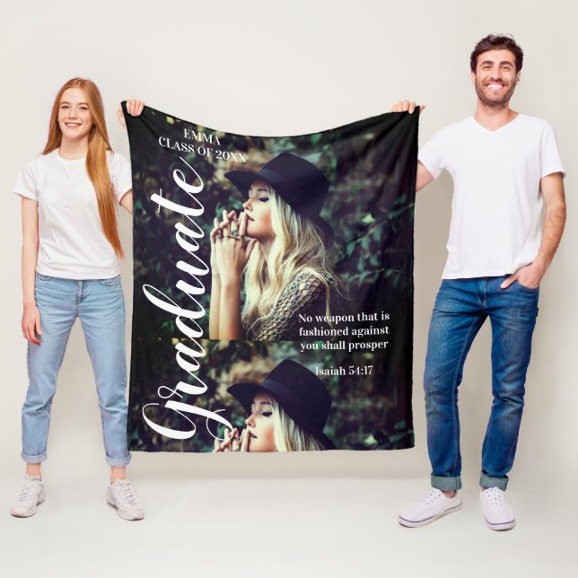 Skript för foto-Personlig Student Bibelskrift Fleecefilt (På plats)