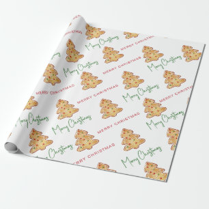 Skript för god jul Cookie Mönster Presentpapper