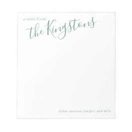 Skript för Juniper Family Namn Anteckningsblock