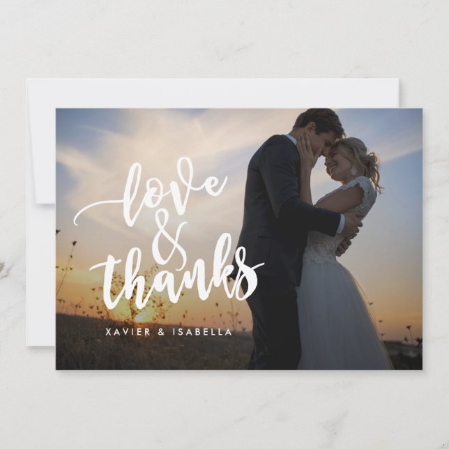 Skript för kärlek & tack | Fototackkort (Framsida)