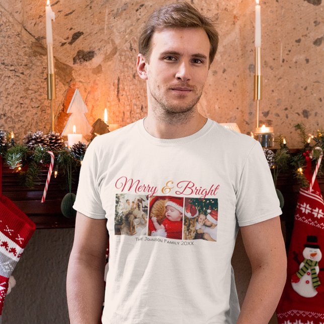 Skript för Merry- och Bright-familjens julklappar T Shirt (Skapare uppladdad)