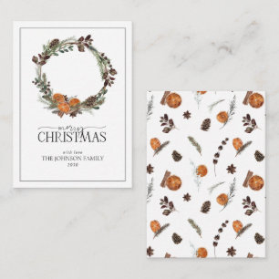 Skript för Mini Rustic Orange Wandec God jul Anteckningskort