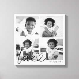 Skript för Modern Family Photo Collage Kärlek Canvastryck