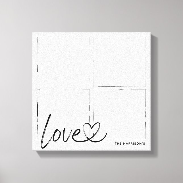 Skript för Modern Family Photo Collage Kärlek Canvastryck (Framsida)