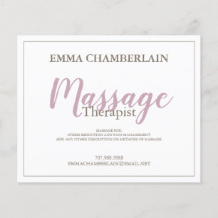 skript för Modern massage Therapist Rosa Flygblad