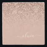 Skript för Monogram Ro Guld Rosa Black Glitter Stenunderlägg<br><div class="desc">Ro Guld -  Rosa Gnistra Glitter Skript Monogram Namn Stone Tile. Det gör perfekt studenten,  söt 16-årsdag,  bröllop,  möhippa,  årsdag,  babydusch eller bachelorette-fest till någon som kärlek glam lyx och chic stilar.</div>