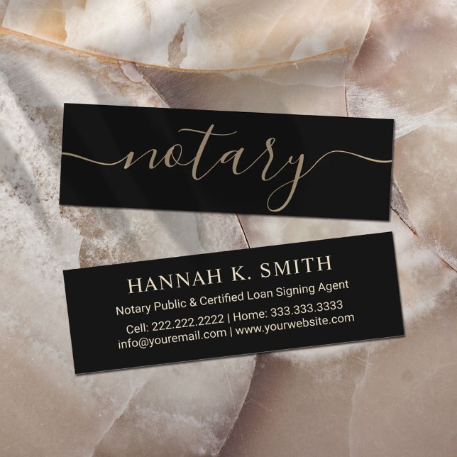 Skript för notärt lån som undertecknar Agent-minim Mini Visitkort (Skapare uppladdad)