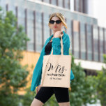 Skript för nylodrätt typdiagram tygkasse<br><div class="desc">Nyligen "Mrs"-manustypografi</div>