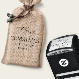 Skript för personlig Family Namn God jul Självfärgande Stämpel