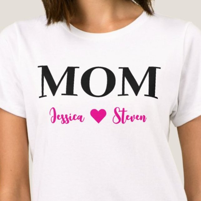 Skript för personlig Mamma T Shirt (Personalized Mom Script T-Shirt)