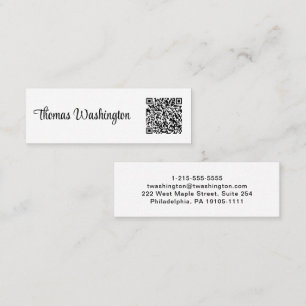 Skript för QR-Snyggt med minimal Professionell Mini Visitkort