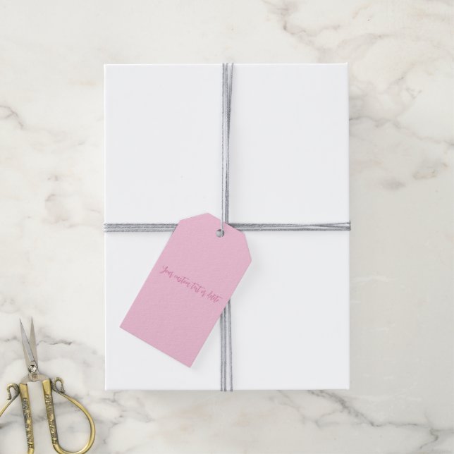 Skript för rosa av bröstcancermedvetandemånad anpa presentetikett (Med Snöre)