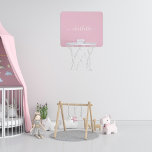 Skript för rosa vit anpassningsbar monogram namn Mini-Basketkorg<br><div class="desc">En giftig bakgrund för pastellrosa. Anpassa och lägg till ett namn. Namn är skrivet med ett modernt handskript i stil med dekorationer. Om du bara vill behålla utslagen tar du bort exemplet namn lämnar du blankstegen eller symbolerna framför och efter namn.</div>