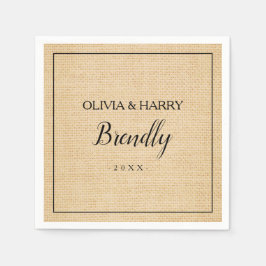 Skript för Rustic Elegant Bröllop Pappersservett