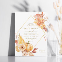 Skript för Rustic Fall Blommigt Pumpkin Bröllop Gu