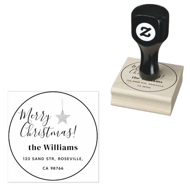 Skript för Rustic God jul Stämpel (Stämplad)