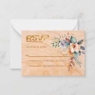 Skript för Rustic Wood Calligraphy på Anteckningskort