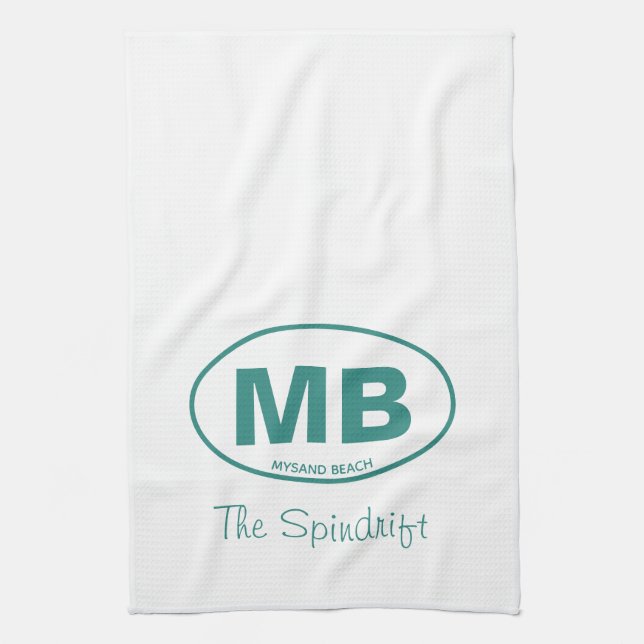 Skript för skräppost med två Brev-ovaler Kökshandduk (Vertikal)