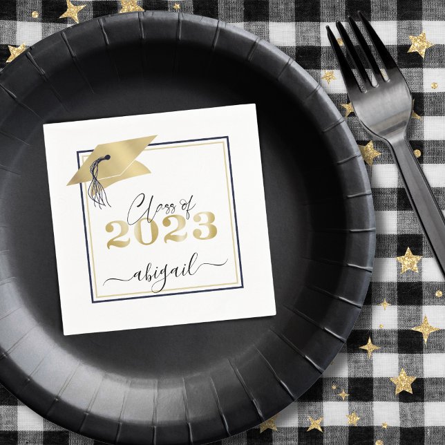 Skript för studentmössa Metallic Guld Pappersservett (Skapare uppladdad)