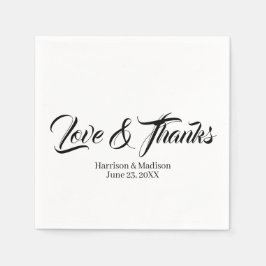 Skript för svart anpassningsbar i elegant Kärlek & Pappersservett