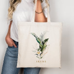 Skript för Tropical Watercolor Foliage Guld Tygkasse<br><div class="desc">Personlig kaffe mugg har en tropisk löv av grönt med vattenfärg med accenter av guld löv. >>>> Checka ut hela samlingen >>> https://www.zazzle.com/collections/tropical_foliage_gold_collection-119316977990783186</div>