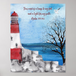 Skript för vattenfärgsscenen i monogram fyr poster