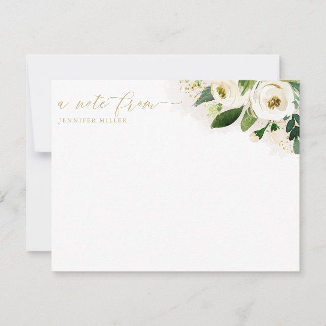 Skript för vita vattenfärger tack kort (Framsida)