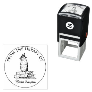 Skript från Ex Libris bibliotek bok Självfärgande Stämpel