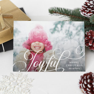 Skript - Glatt typografi - fotopul Julkort