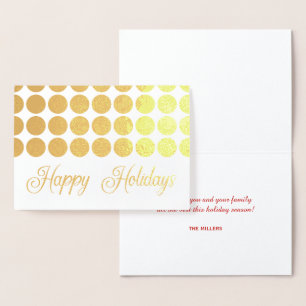Skript guld Polka dots Glad helg Finare Folierat Kort