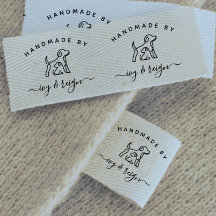 Skript Handgjord med anpassad logotyp skär och syr