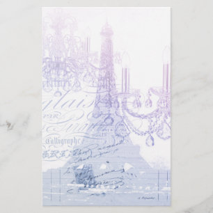 skript lila chandelier paris eiffel torn brevpapper