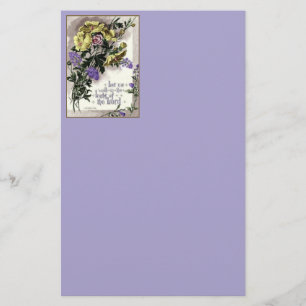 Skript med blommor brevpapper