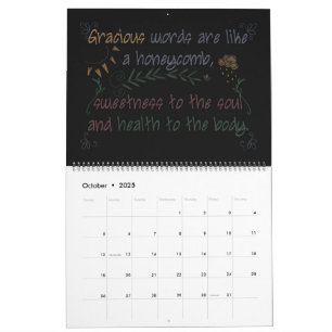 Skript med kontur 2024 månatlig kalender