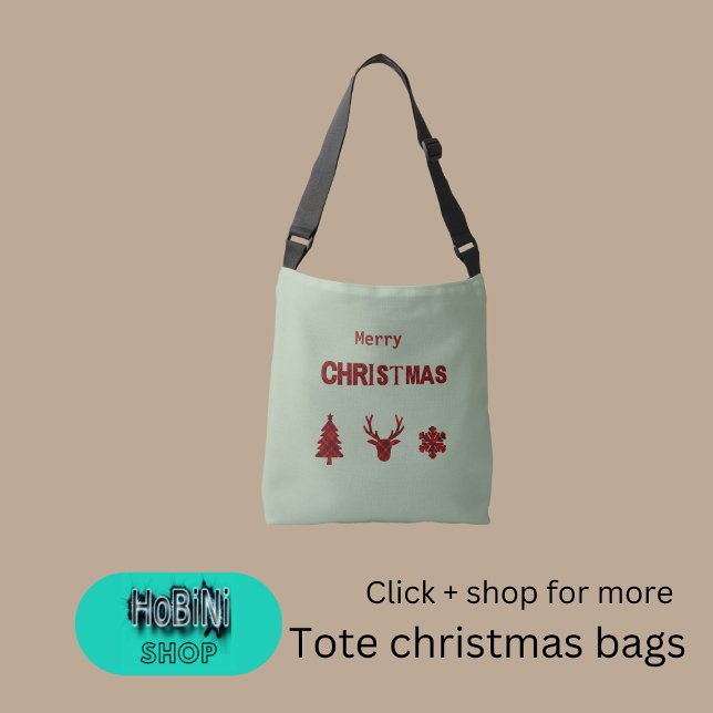 skript med rustik skotsk julklapp axelväska (christmas scottish plaid tote bag)