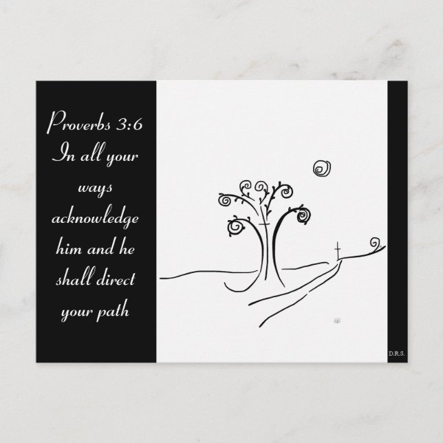 Skript med ursprunglig design bild vykort (Framsida)