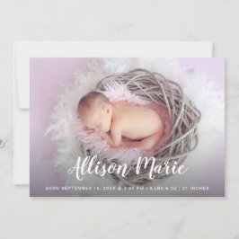 Skript Namn Elegant Photo Baby Modern Simple Meddelande