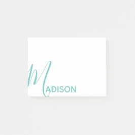 Skript och blockera Namn-Personlig i Färg Post-it Block