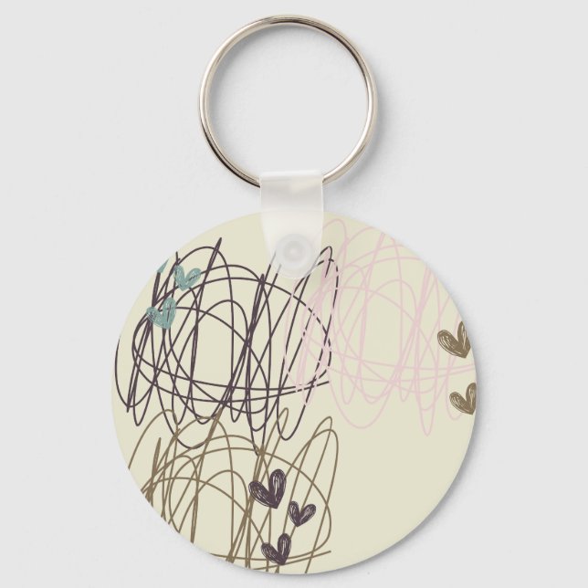 Skript och hjärtan - Pågående arbete Nyckelring (Baksida)