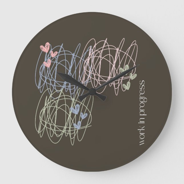 Skript och hjärtan - Pågående arbete Stor Klocka (Framsida)