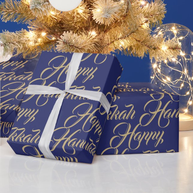 Skript om modern elegant för lycklig Hanukkah-flot Presentpapper (Helgdagar)