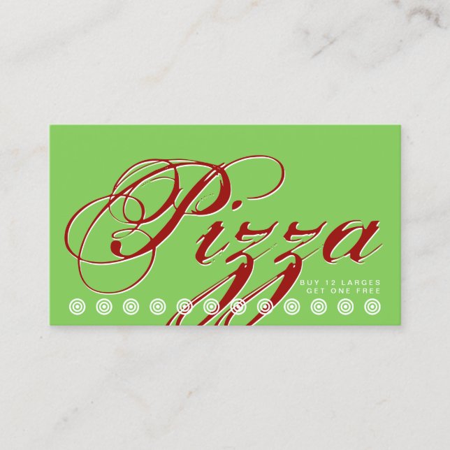 skript PIZZA-kundförmånskort Lojalitetskort (Framsida)
